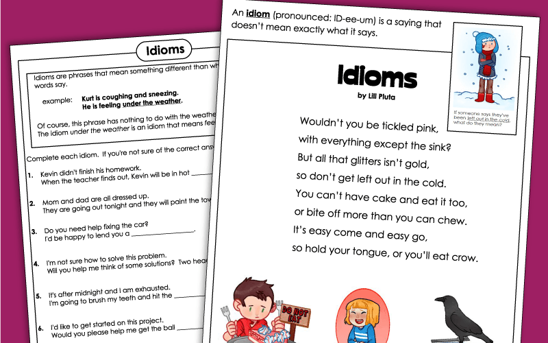 Idiom Worksheets Worksheets Library