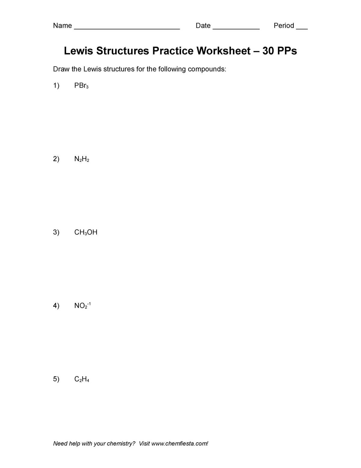 Improve Your Lewis Diagram Skills With This Practice Worksheet