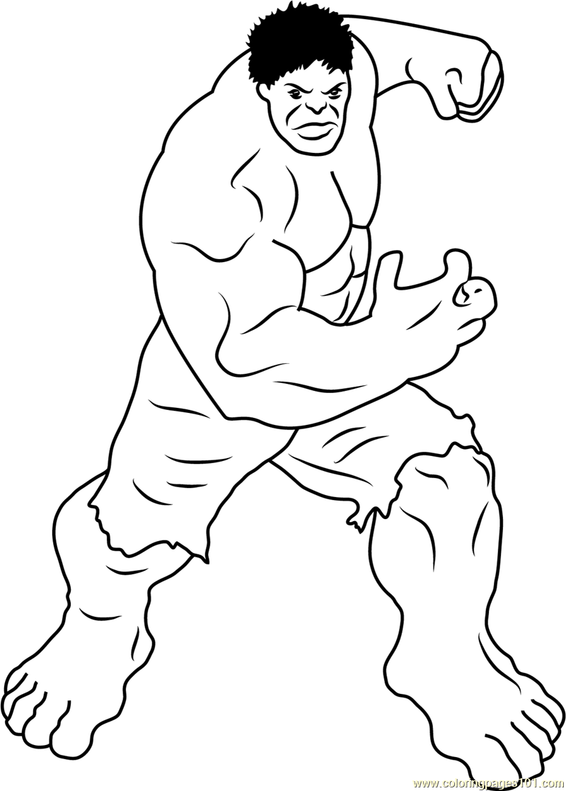 free incredible hulk coloring pages