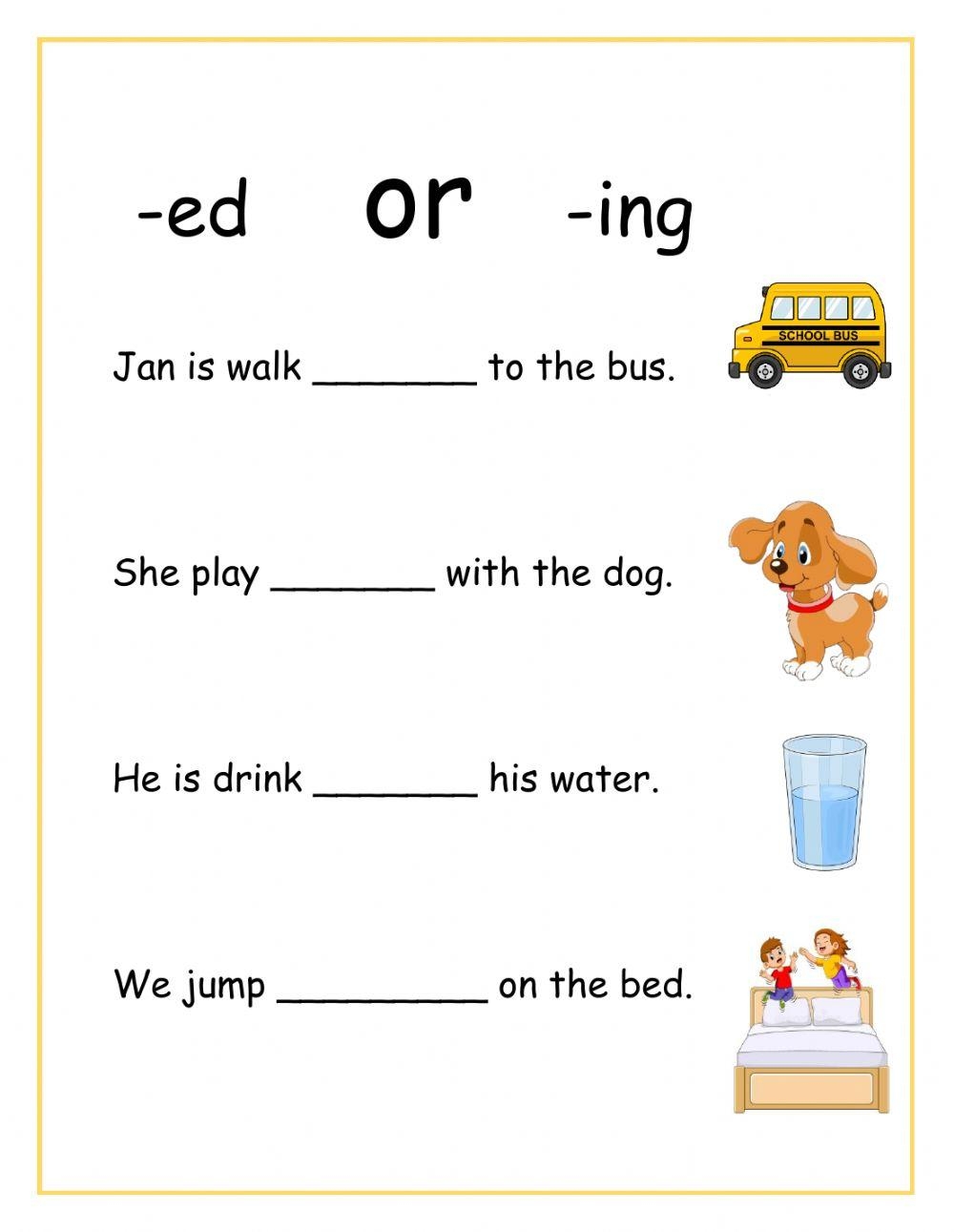 Inflectional Endings Activity Live Worksheets Worksheets Library