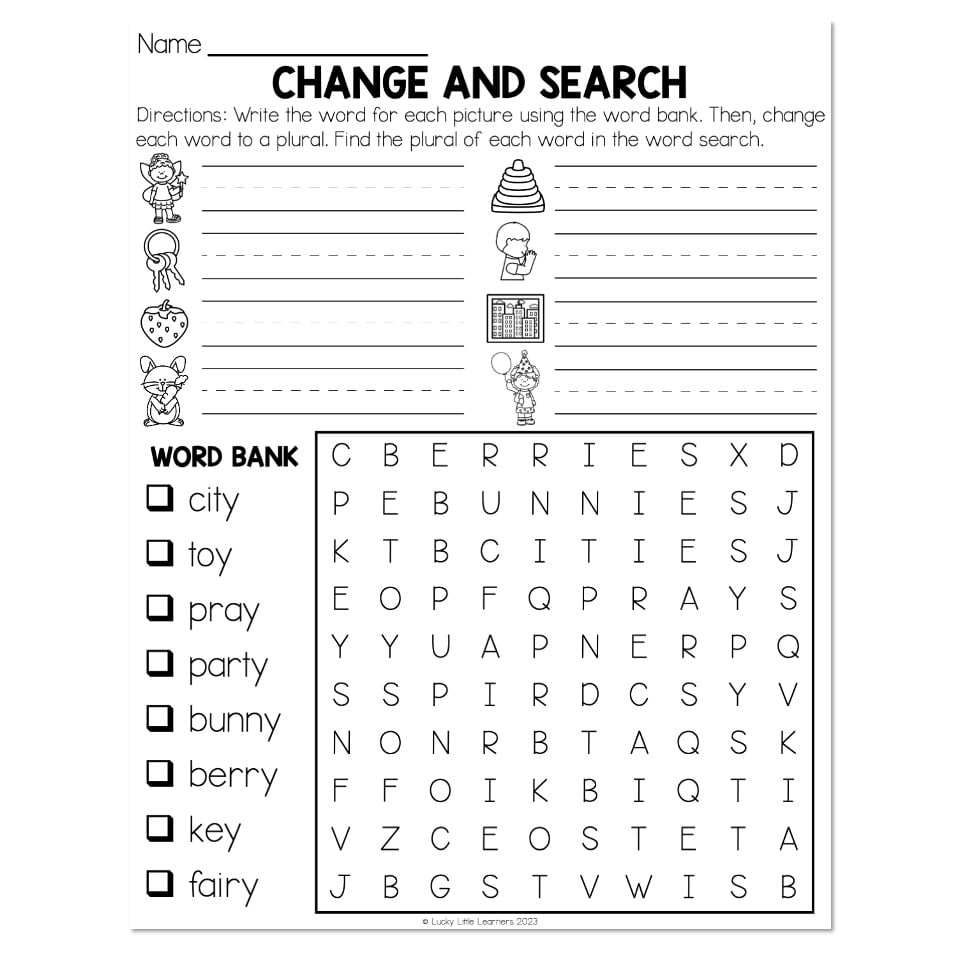 inflectional endings worksheet