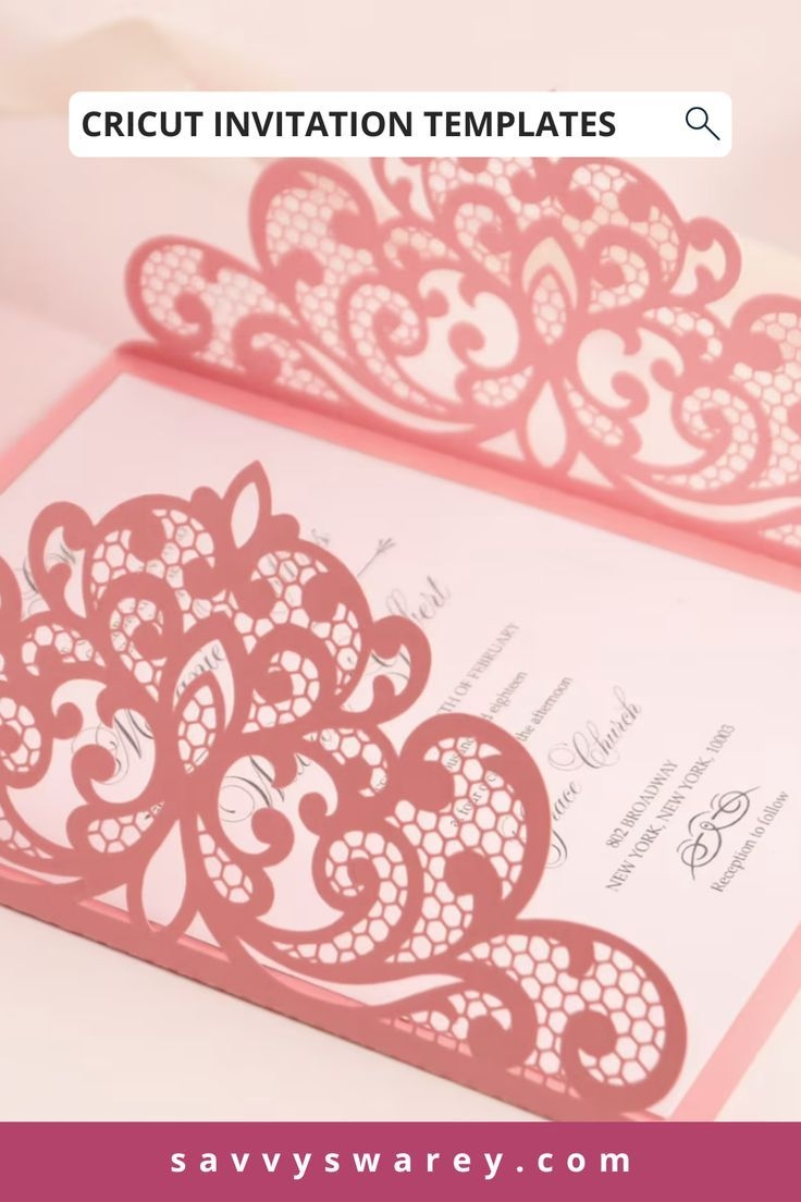 Intricate Cricut Wedding Invitation With Text quot cricut Invitation