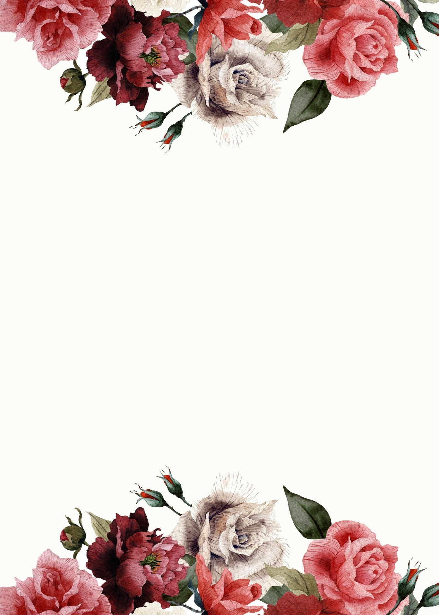 floral invitation background template
