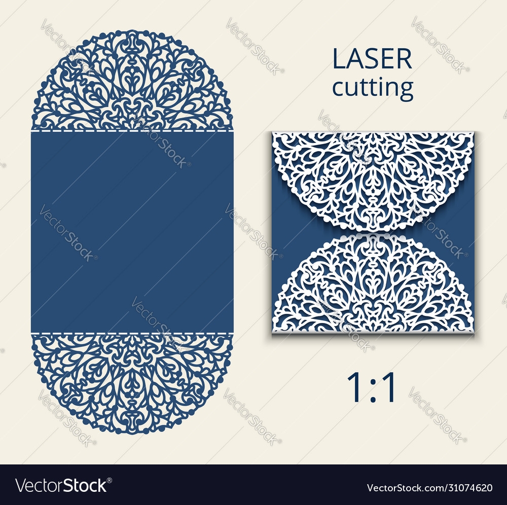 Invitation Card Envelope Template Royalty Free Vector Image