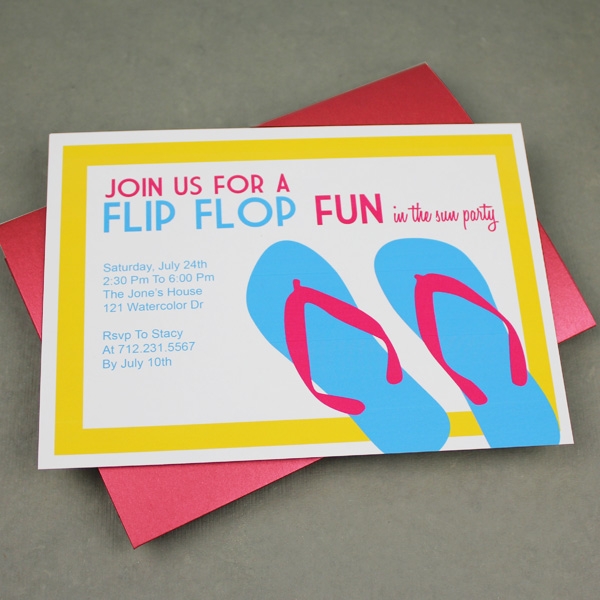 Invitation Template Flip Flop Design Download Print