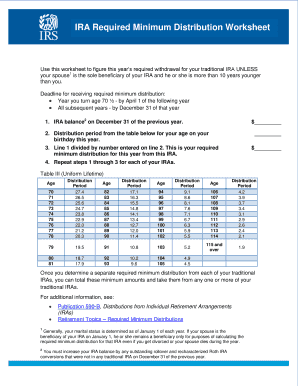 irs ira rmd worksheet