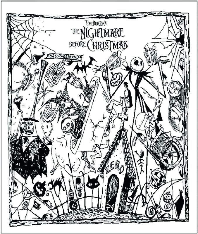 Coloring Pages For Nightmare Before Christmas