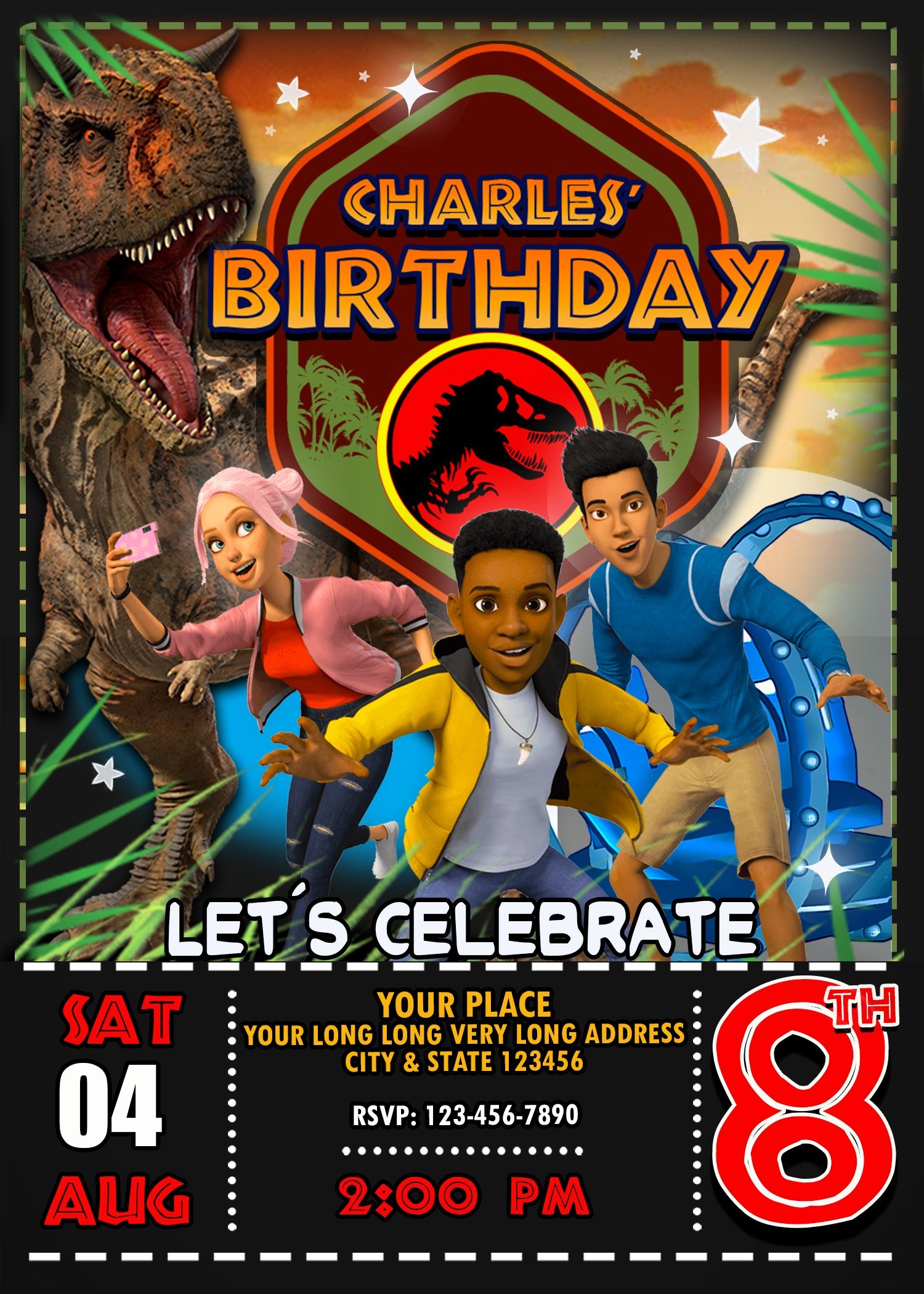 free jurassic park invitation template