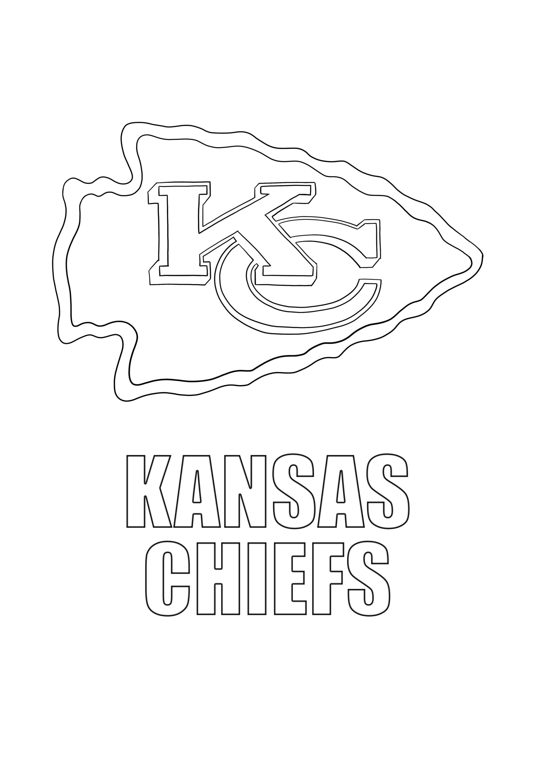 KC Chiefs Coloring Pages Coloring Nation