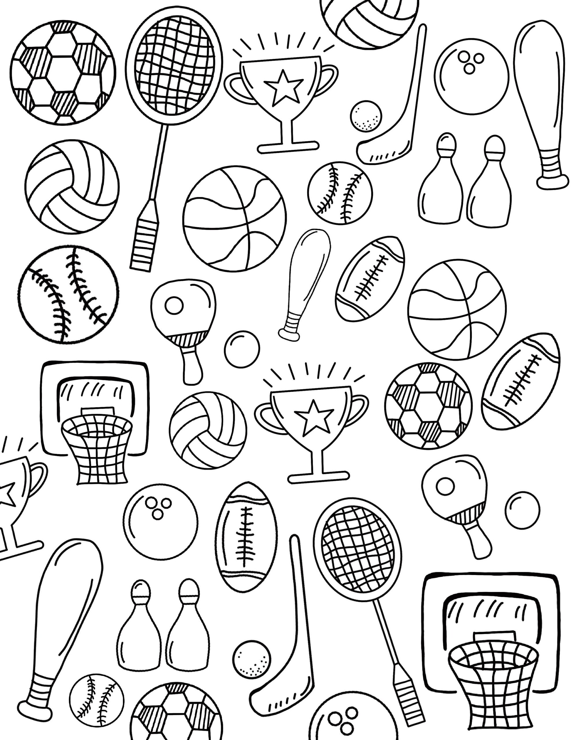 Kids Sports Coloring Page coloring Sheet For Kids outdoor Sport Pages