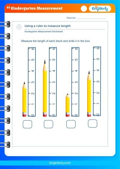 measurement worksheets kindergarten