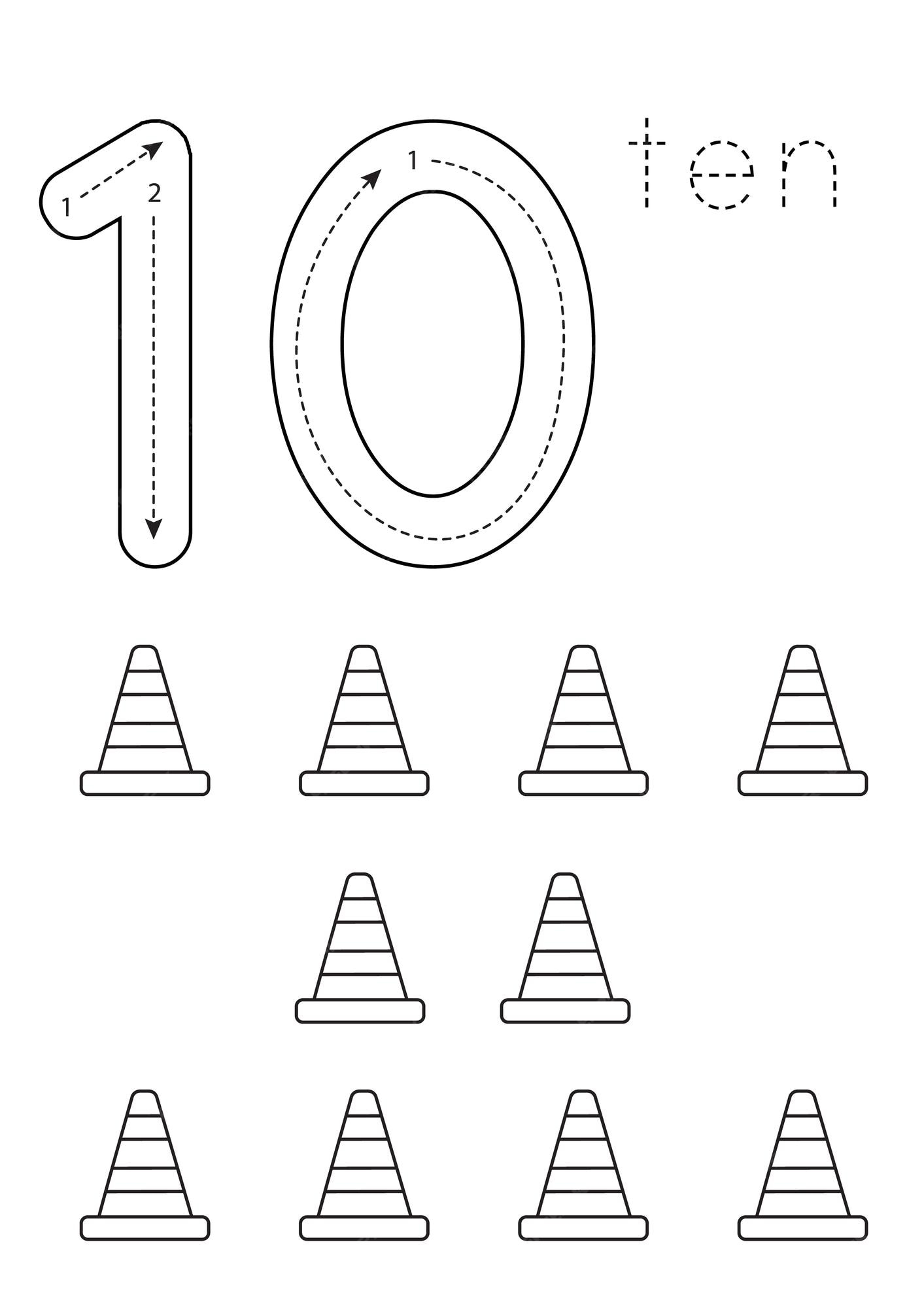 Kindergarten Printable Worksheets Writing Numbers To 10 Worksheets 