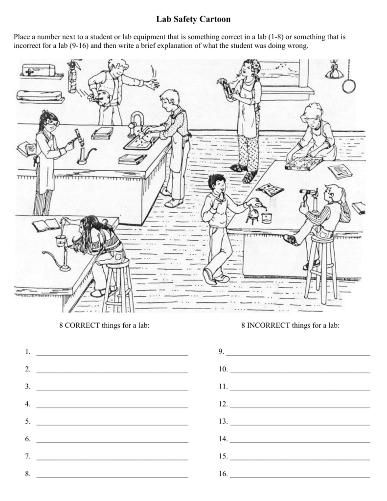 Lab Safety Worksheets Printable Scienceworksheets
