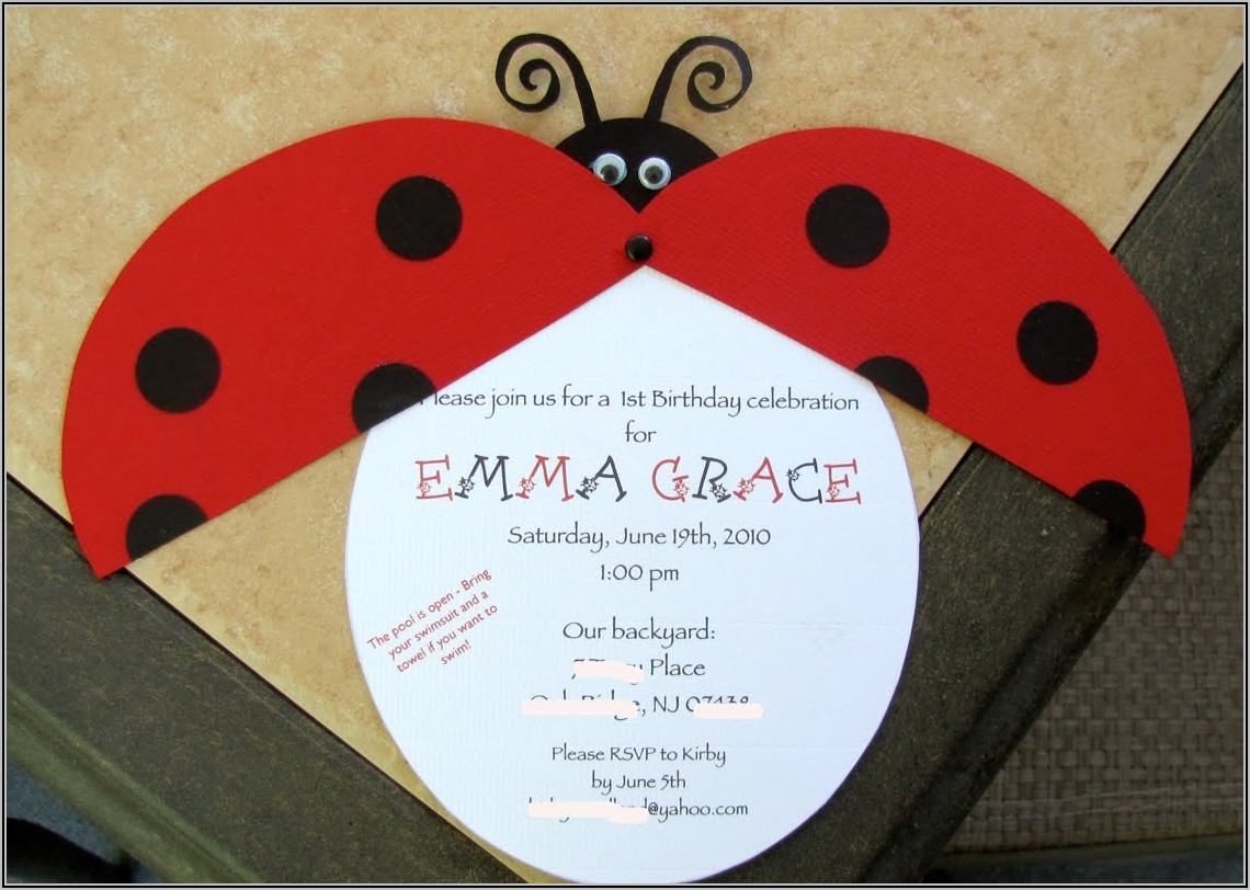 Ladybug Birthday Invitation Templates Free Template 2 Resume 