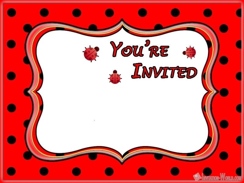 Ladybug Invitation Templates Free Download Invitation World