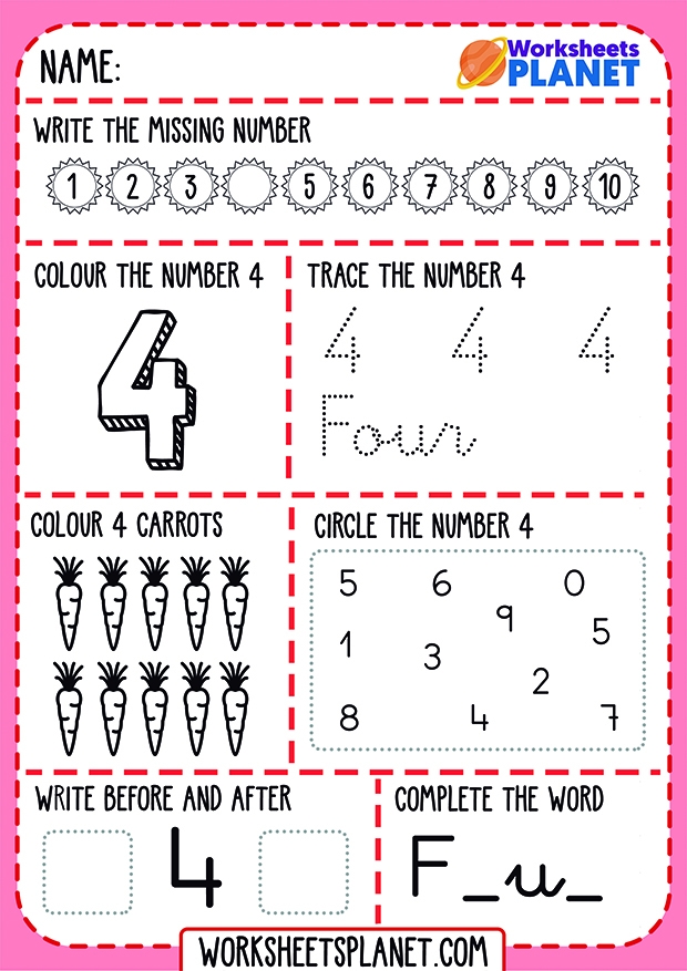 learning numbers worksheets