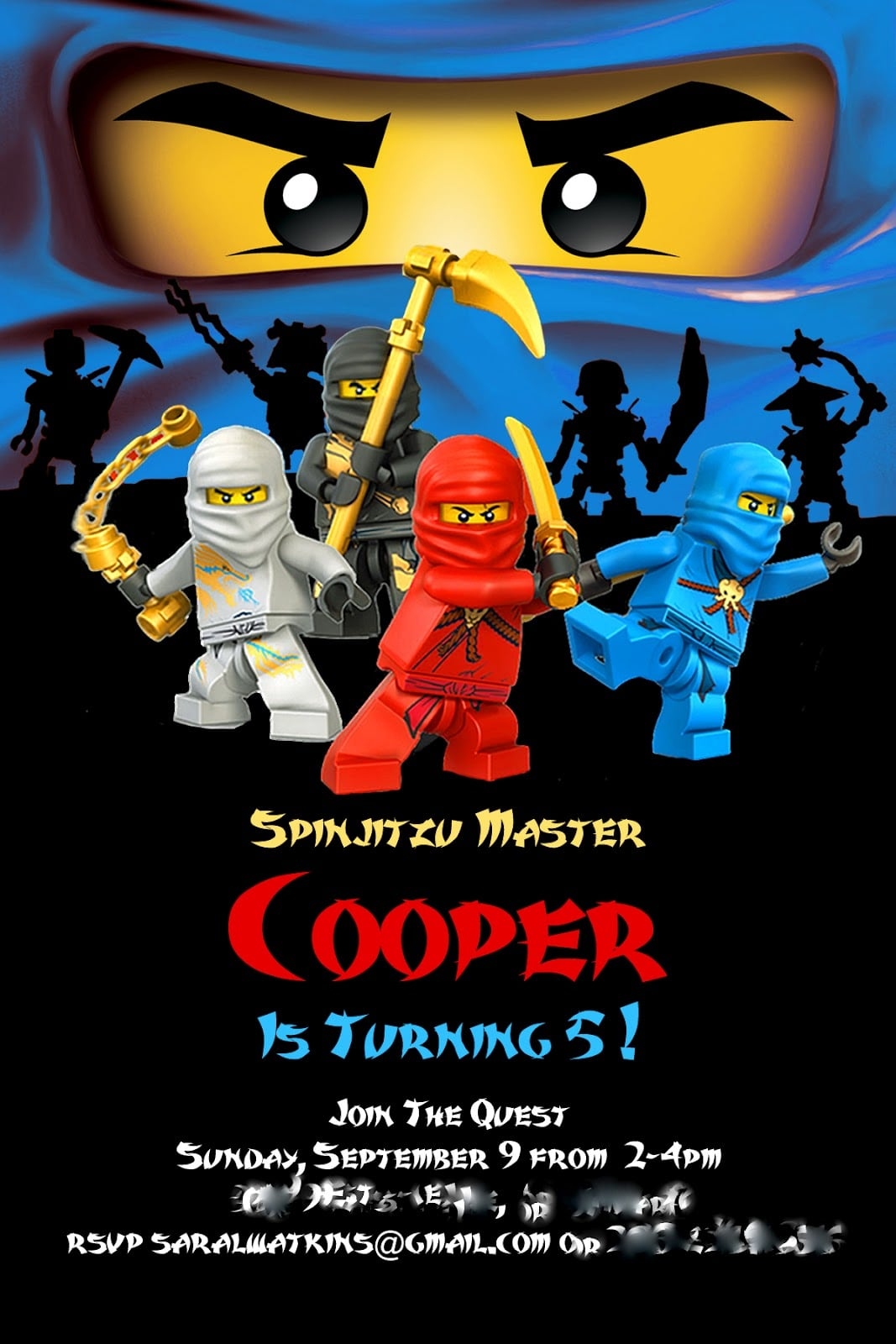 Lego Free Invitation Template