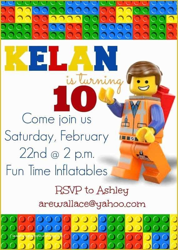 Lego Invitation Template Free Download Of Lego Movie Party Invitation 