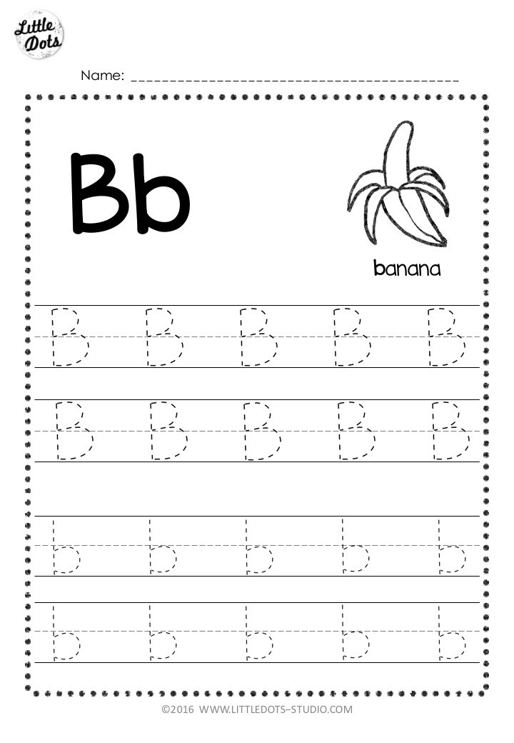 Letter B Trace Worksheet Letter Tracing Worksheets