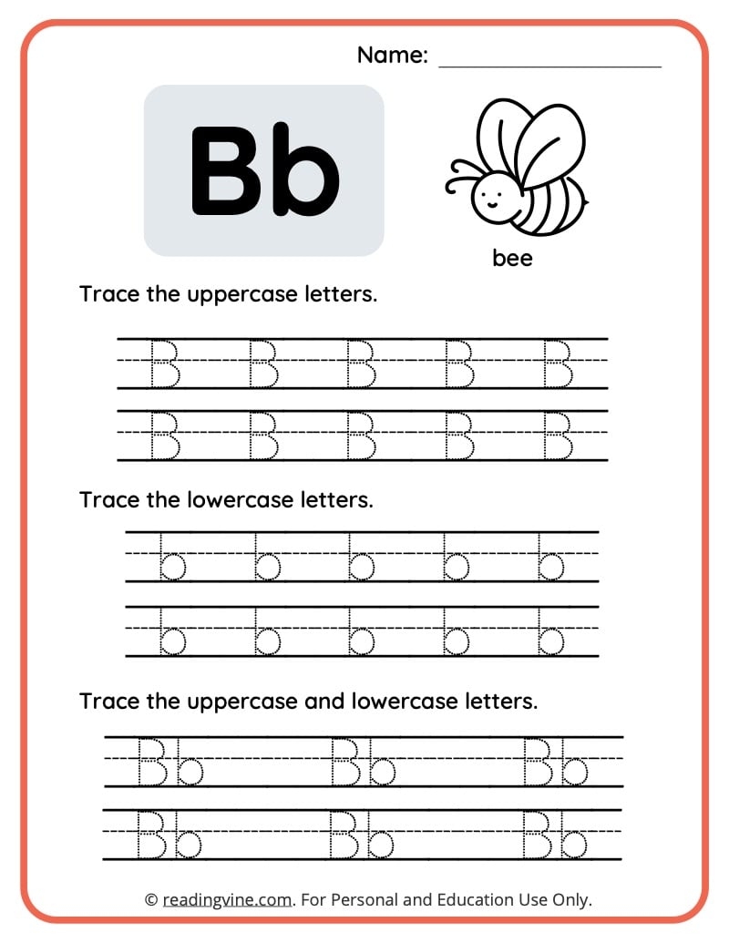 Letter B Worksheets For Preschool ReadingVine