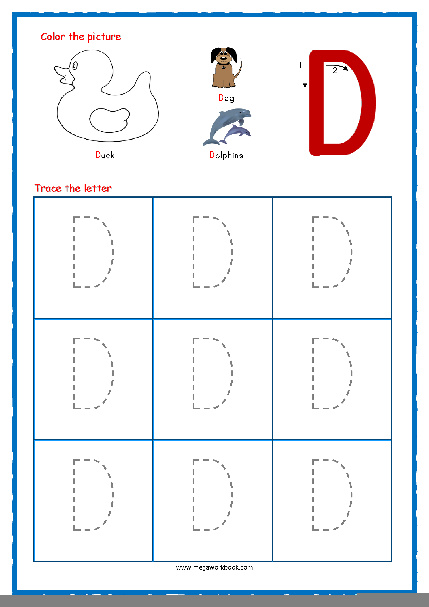 Letter D Worksheet For Preschool LettersWorksheets