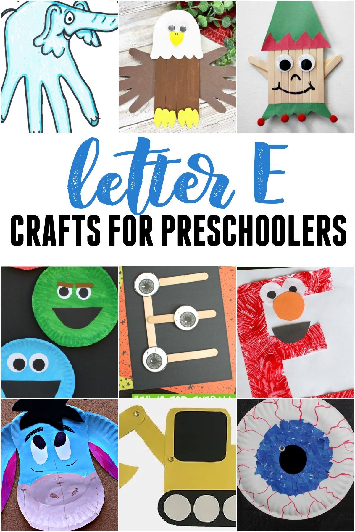 letter e crafts for preschoolers printable