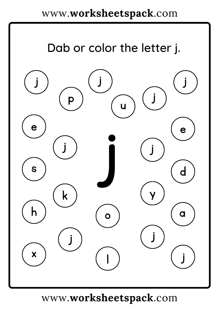 Letter J Alphabet Tracing Worksheets Free Printable PDF Worksheets