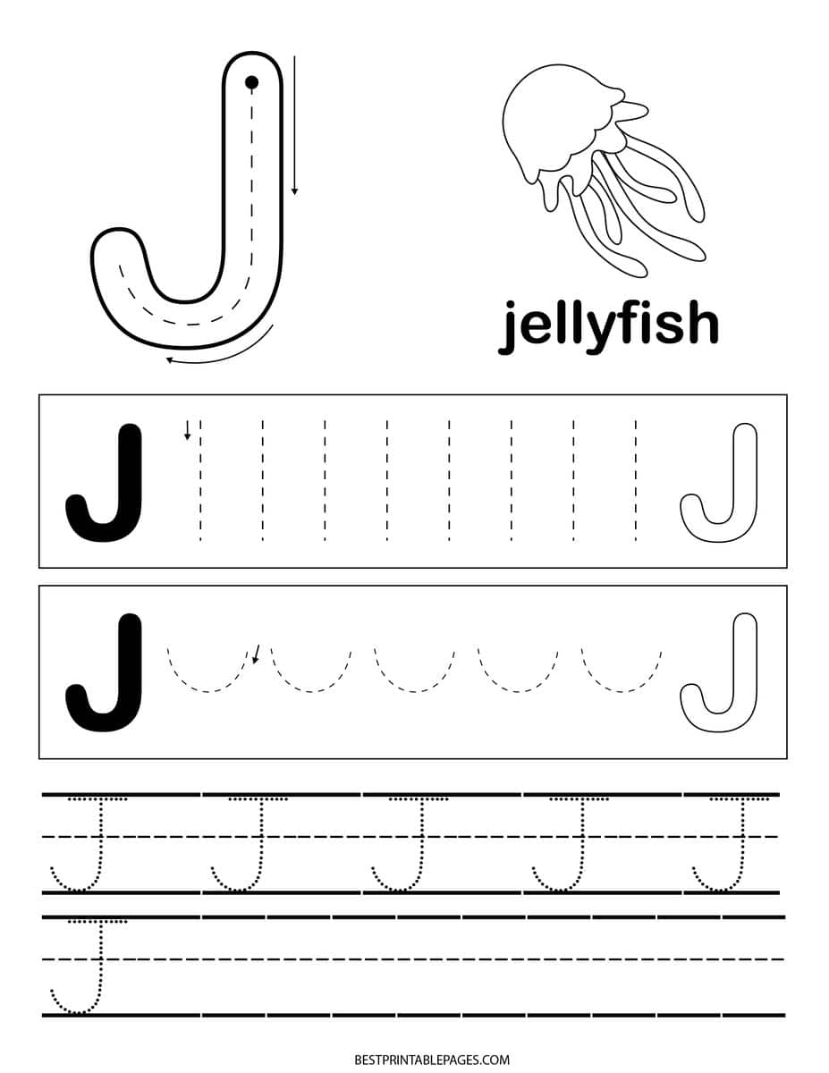 letter j worksheet preschool