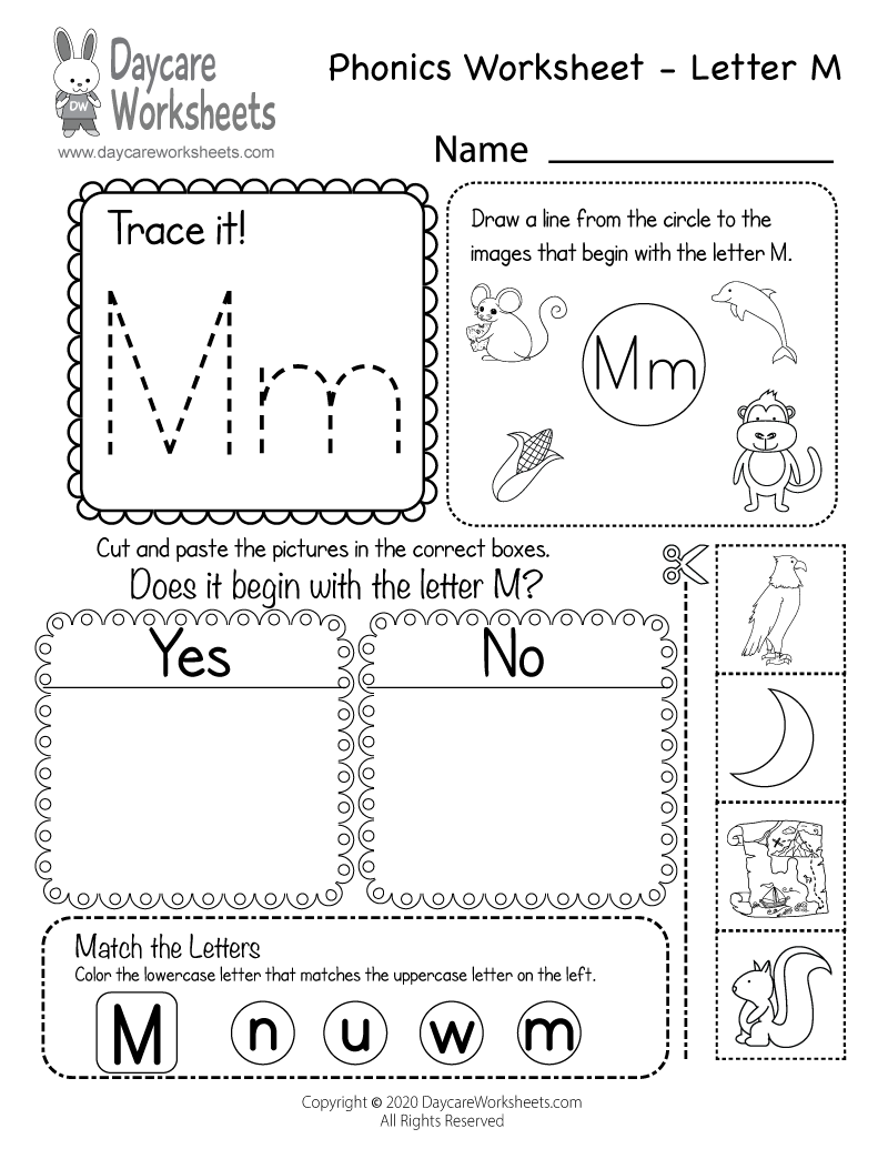 Letter M Worksheets For Preschoolers PreschoolWorksheet