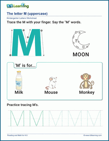 letter m worksheets for preschoolers
