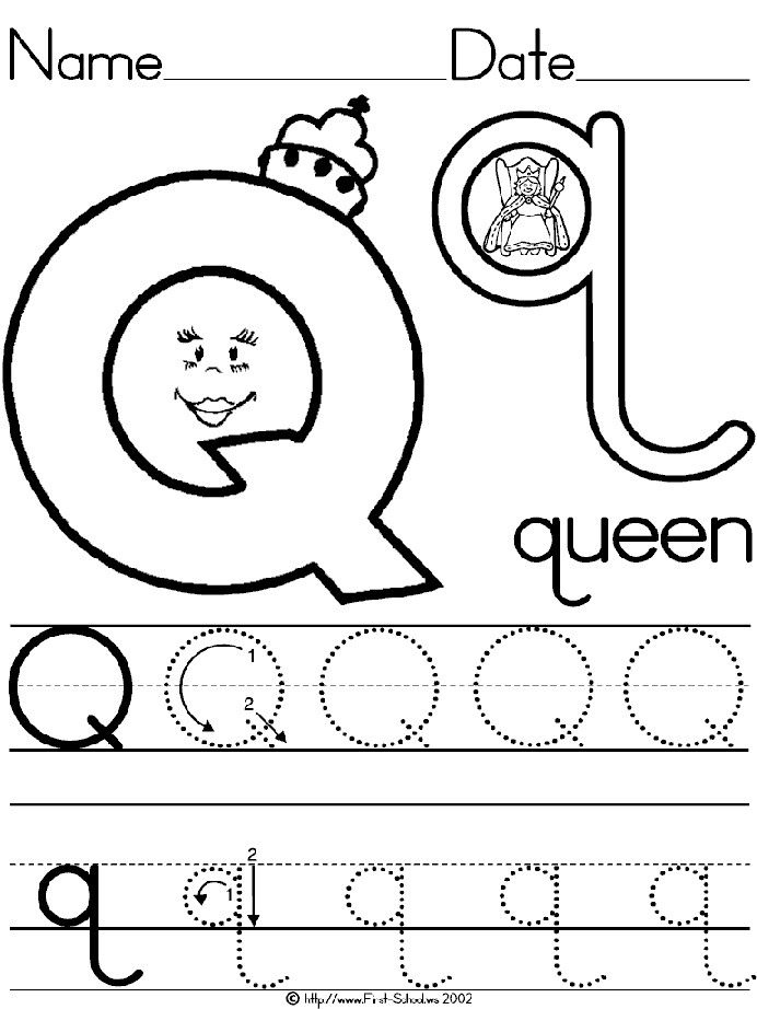 preschool worksheets letter q