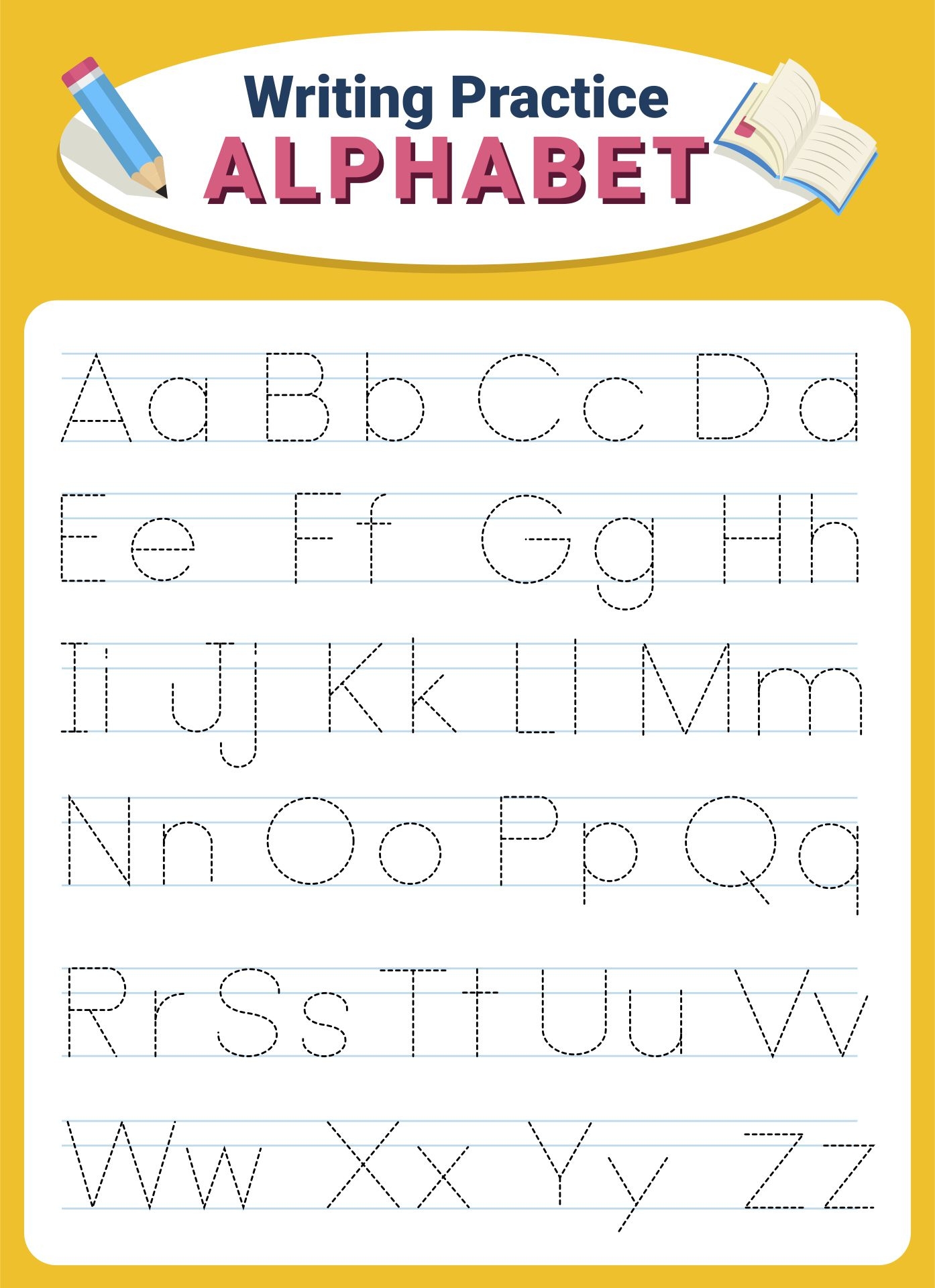 letter tracing worksheets printable