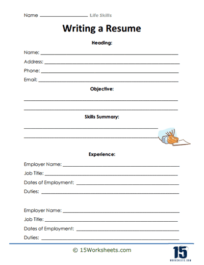 Life Skills Worksheets Worksheets Library