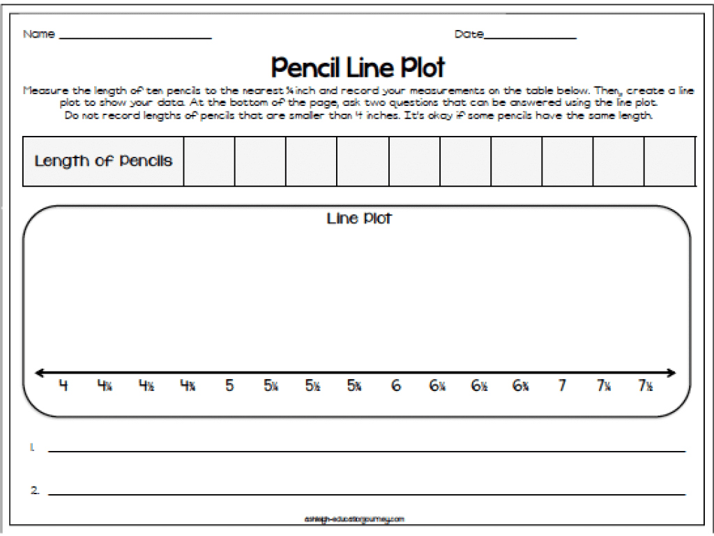 line plot graph worksheets