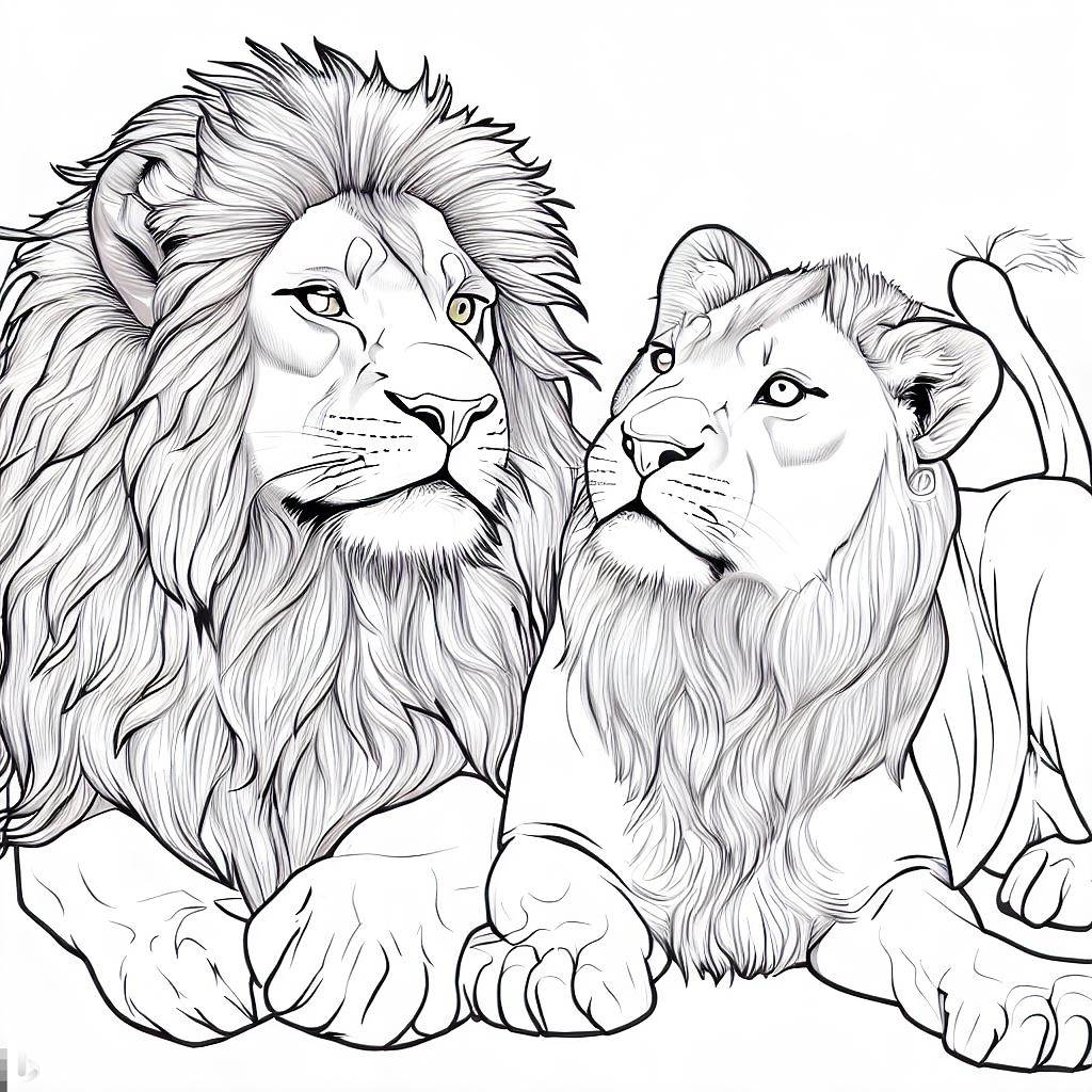 Color Page Lion