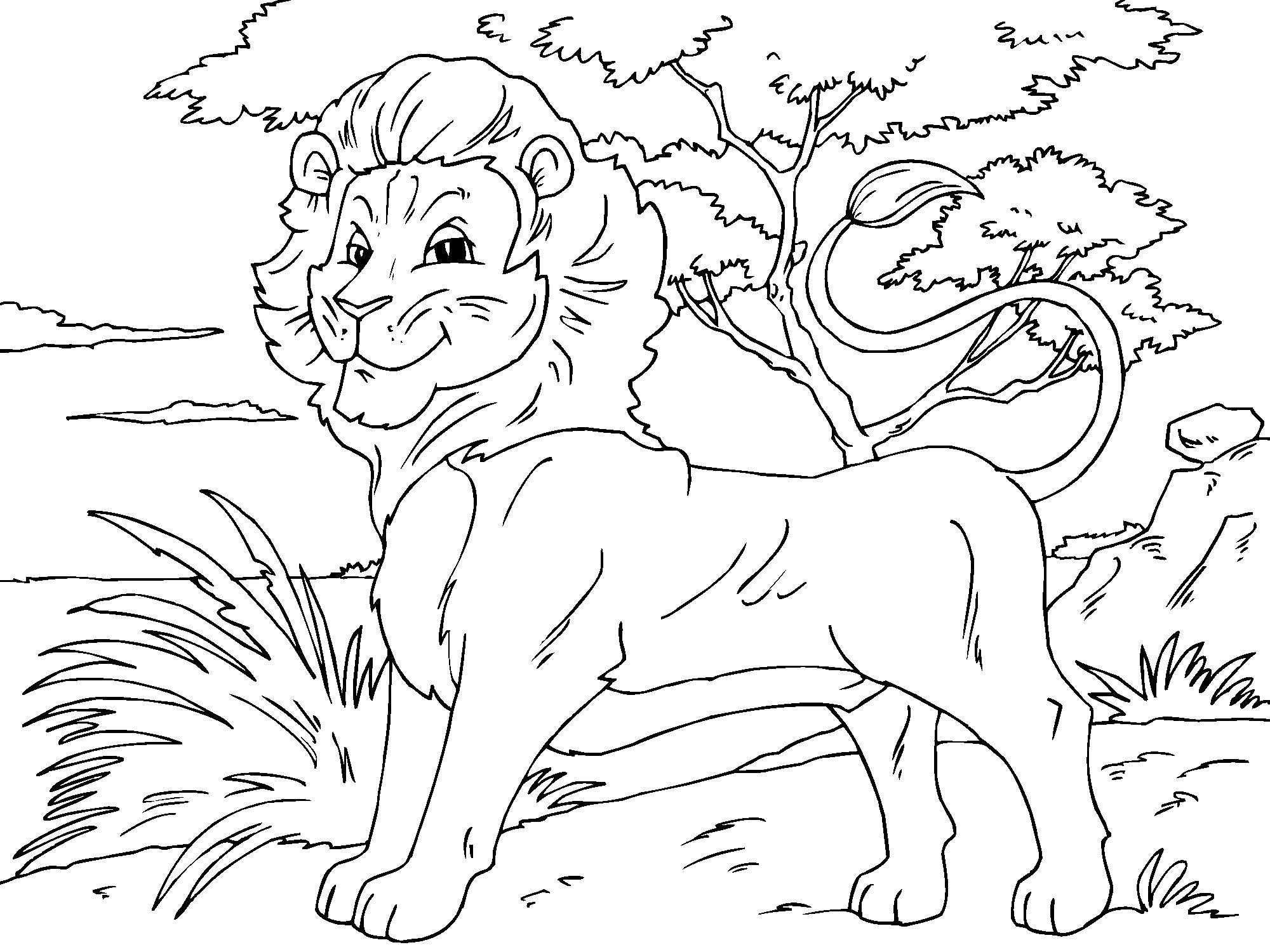 Lion To Color For Kids Lion Coloring Pages For Kids