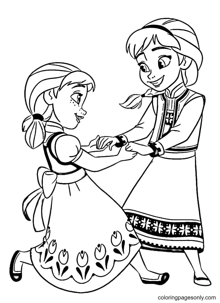 Coloring Pages Elsa And Anna