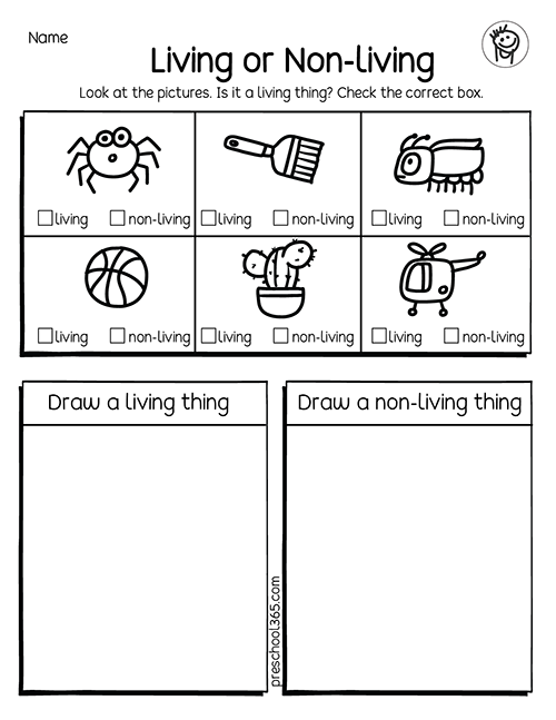 living things pictures for kids printable