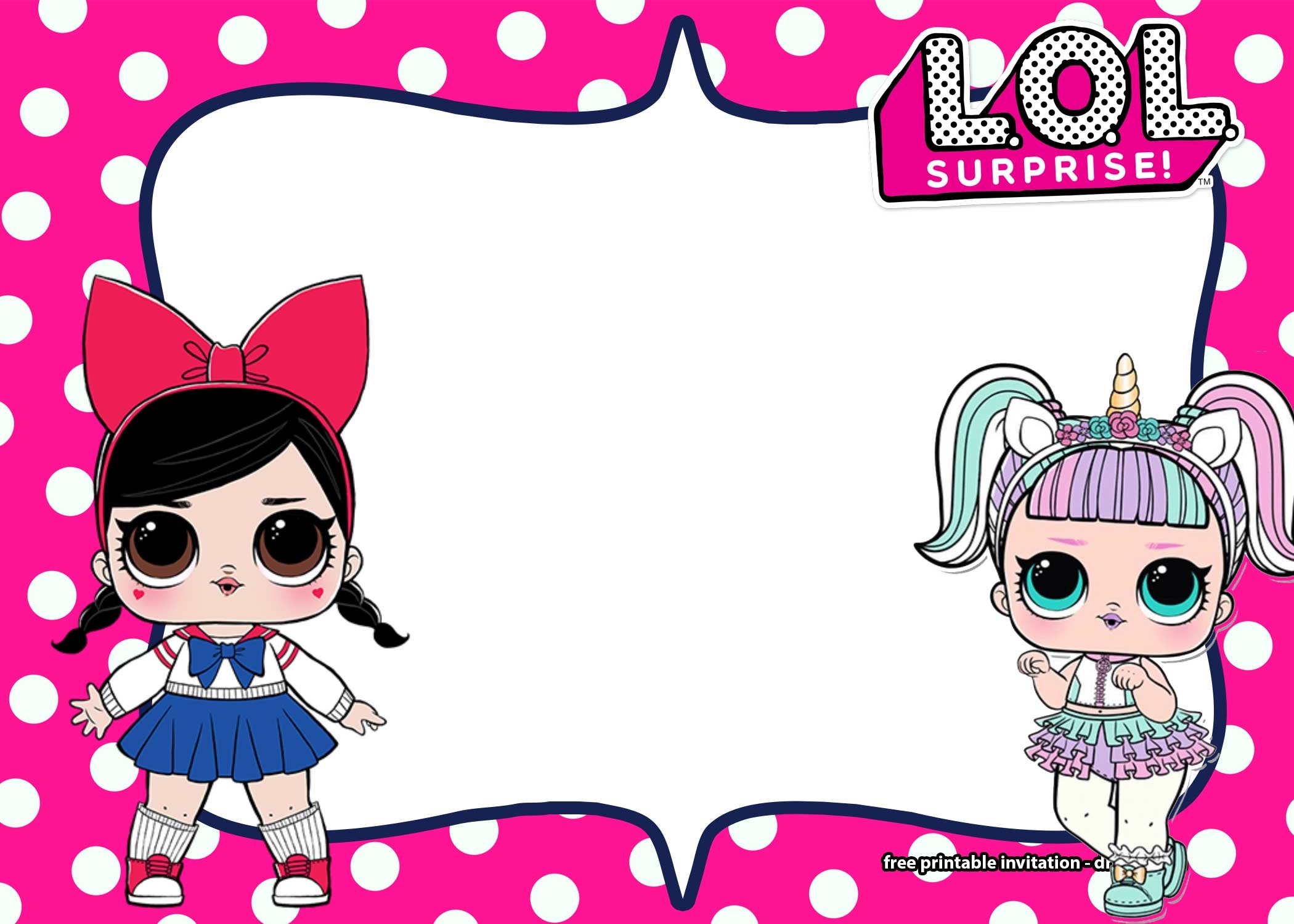 free lol doll invitation template