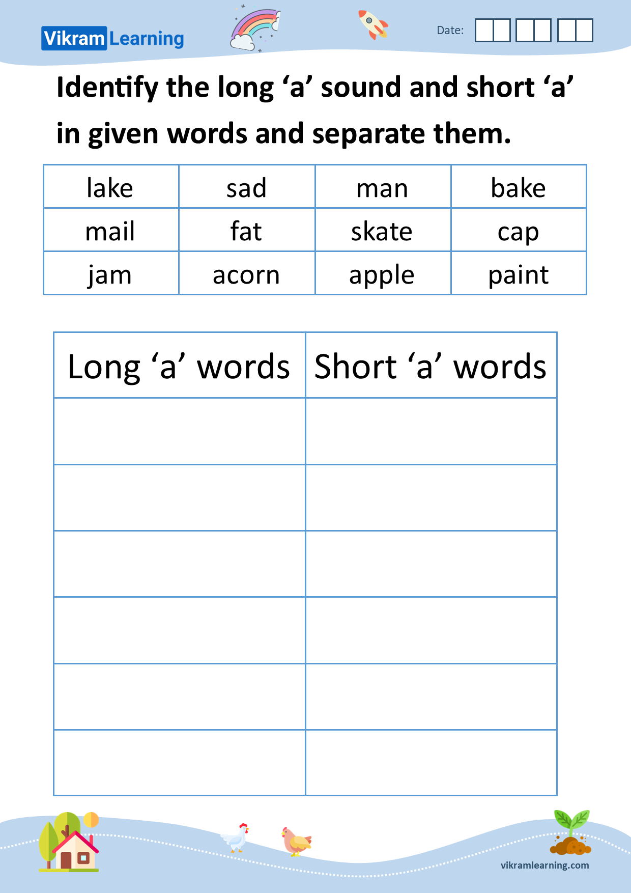 Long Vowel Sound Worksheets Grade 2 Worksheets For Kindergarten