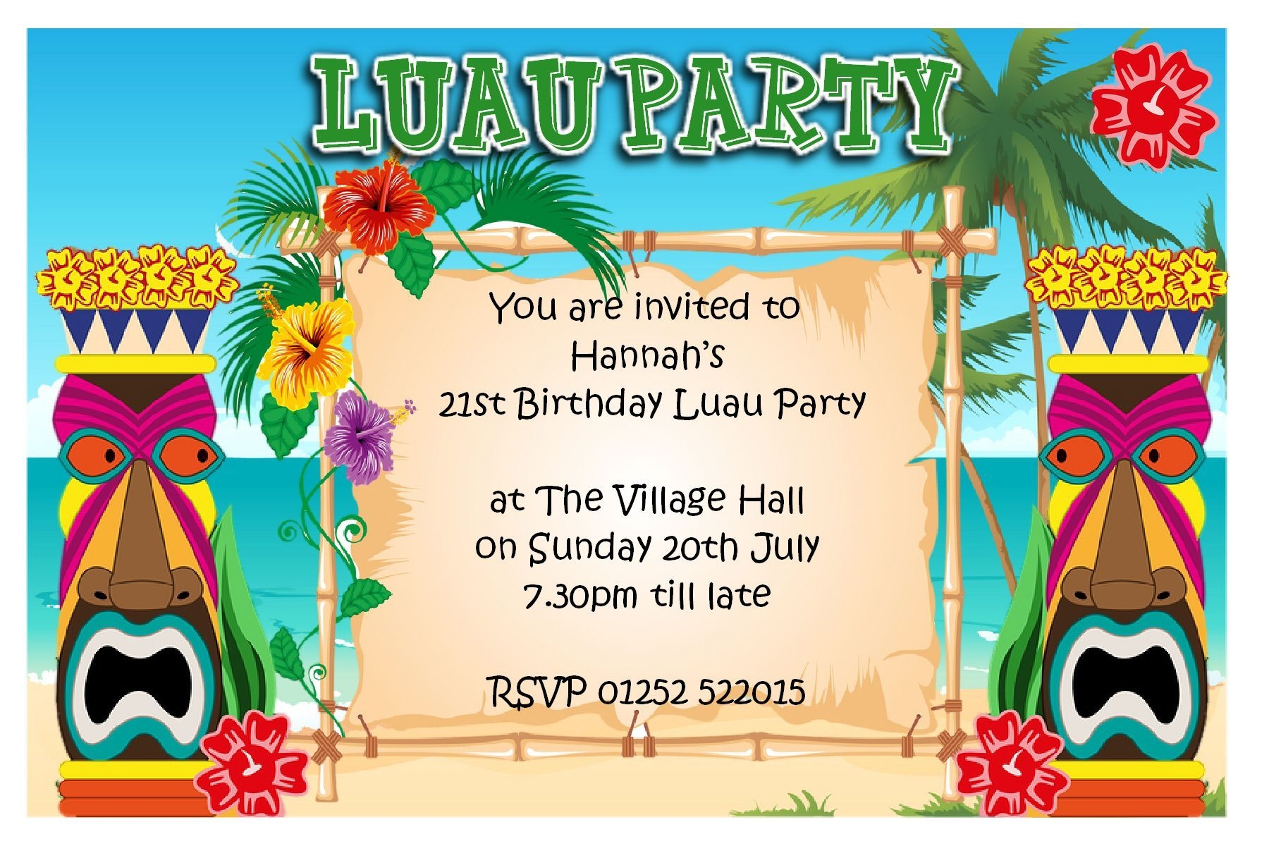 Luau Invitations Party Invitations Printable Luau Party Invitations