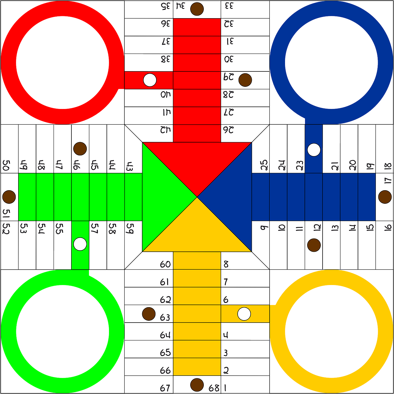 ludo game board printable black and white