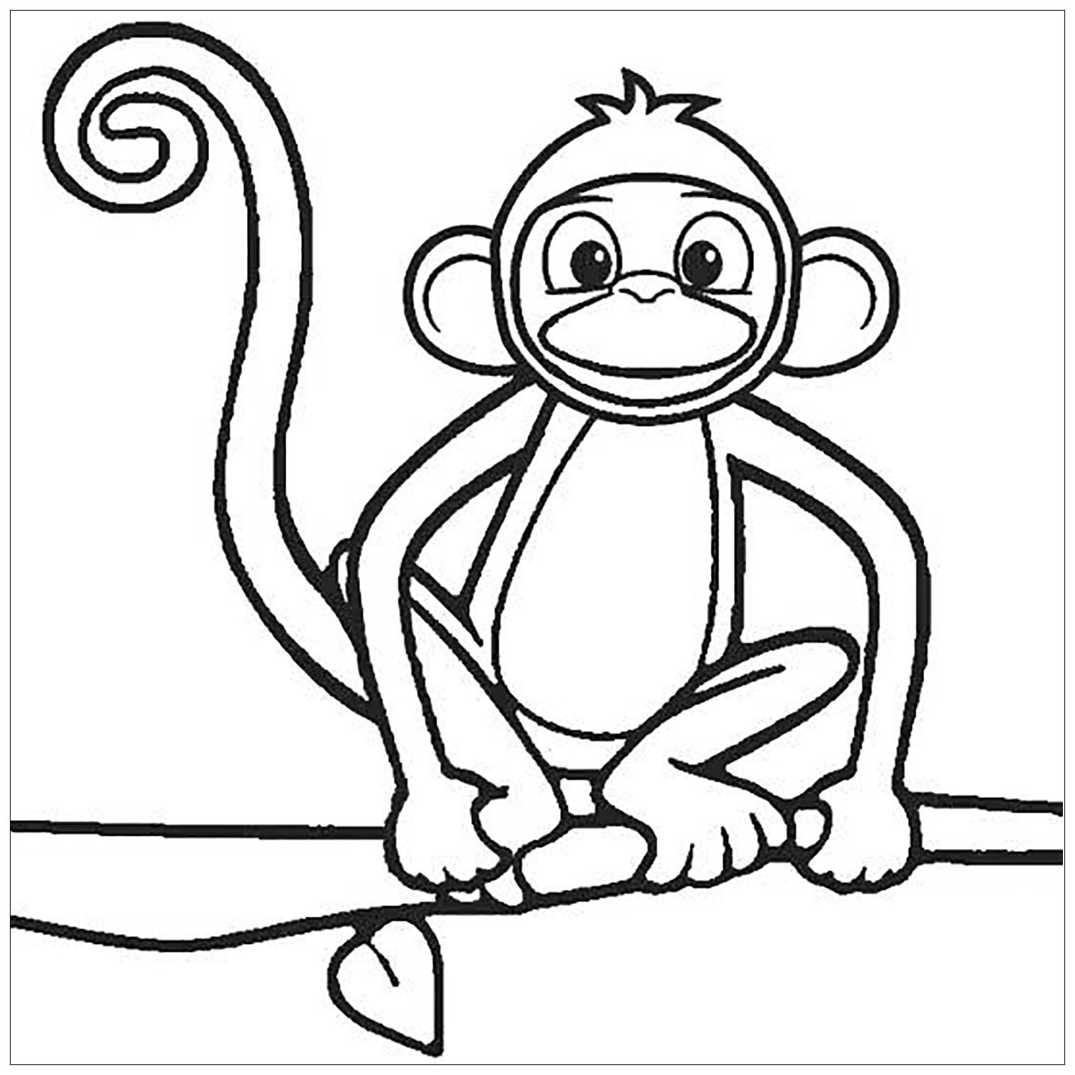 M Is For Monkey Colouring Page Monkey Coloring Page Monkey Coloring 