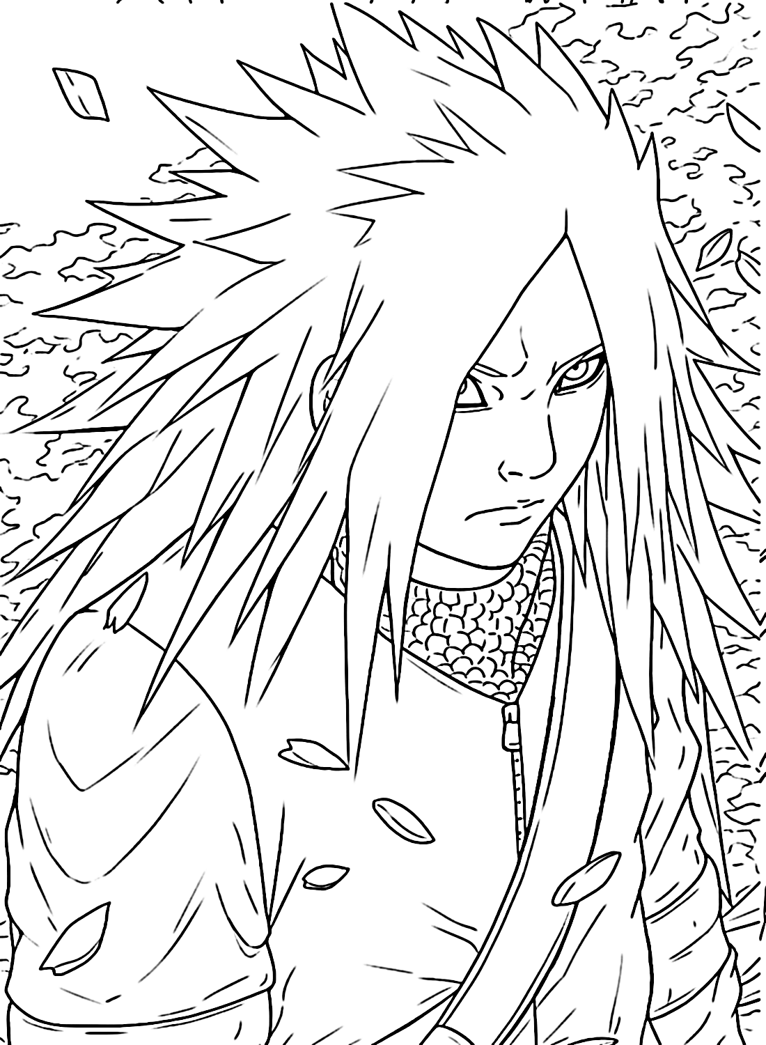 Madara Uchiha Anime Color Pages Free Printable Coloring Pages