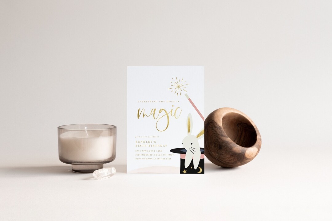 free magic party invitation templates