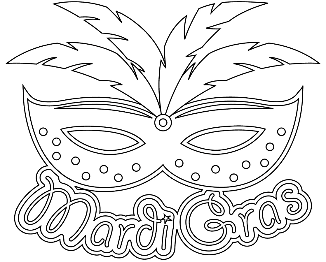 Mardi Gras Mask Free Coloring Page Free Printable Coloring Pages