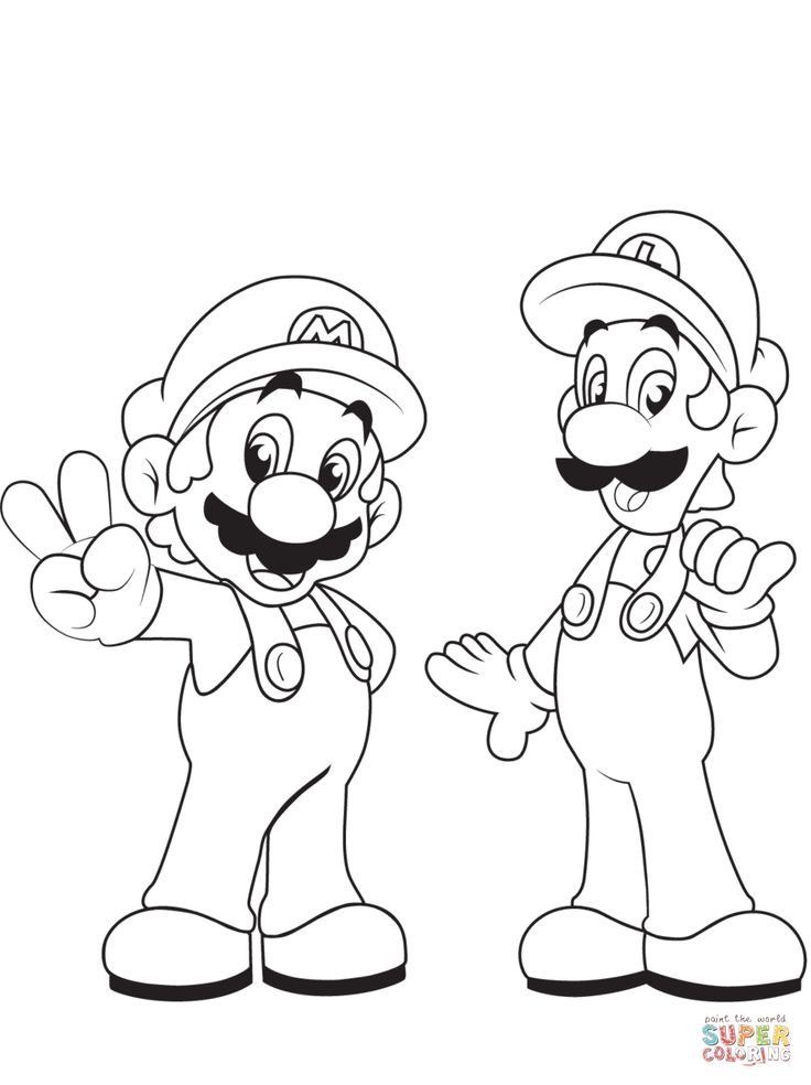free super mario bros coloring pages