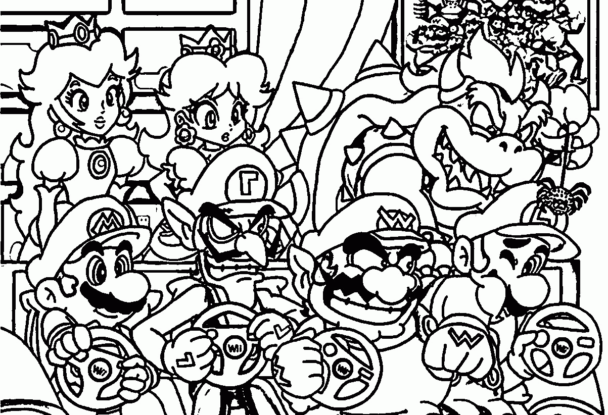 free mario bros coloring pages