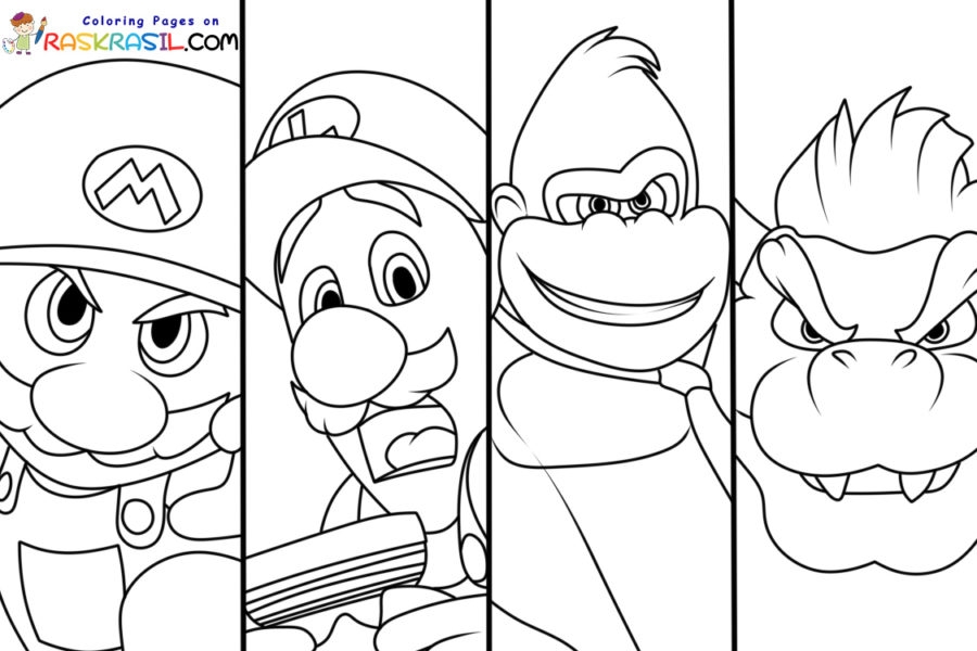 Mario Movie Coloring Pages Coloring Home
