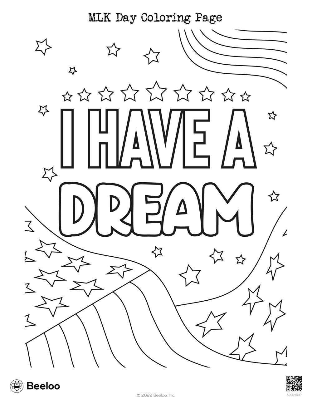Martin Luther King Jr Day themed Coloring Pages Beeloo Printable 